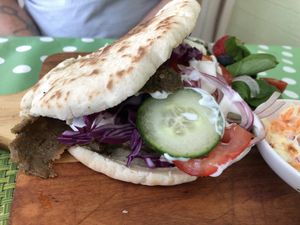 Seitan kebab  at The Green Room in Warrington