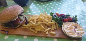 Chickpea burger at The Green Room in Warrington