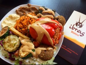 Vegan Platter- It was flavorful and filling! A must try! :)  at Ibras Bistro in Dresden