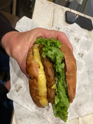 Hawaiian burger at VeganBurg in San Francisco