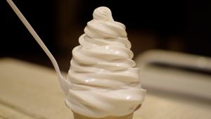 vanilla softserve at VeganBurg in San Francisco
