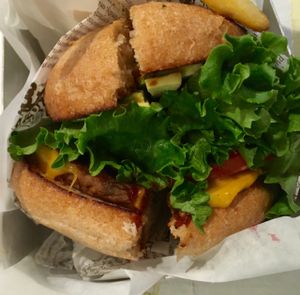 BBQ burger  at VeganBurg in San Francisco