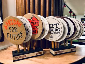 Inside art at VeganBurg in San Francisco