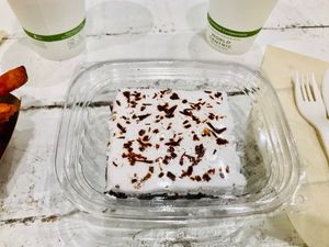 Chocolate cake at VeganBurg in San Francisco