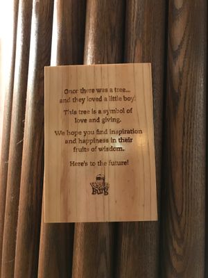 Plaque inside at VeganBurg in San Francisco