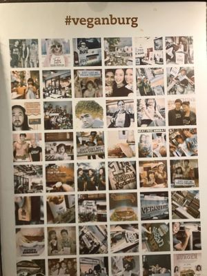 Art inside at VeganBurg in San Francisco