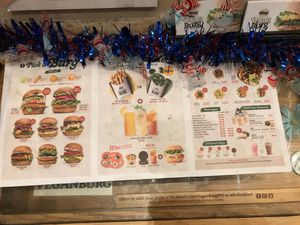 Menu at VeganBurg in San Francisco