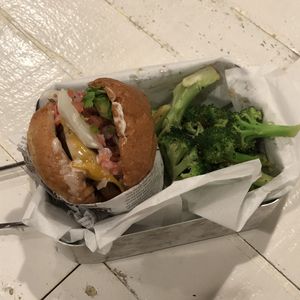 Haight 'n' Salsa with Sizzlin' Broccoli at VeganBurg in San Francisco
