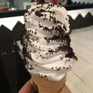 Vegan Oreo soft-serve! at VeganBurg in San Francisco