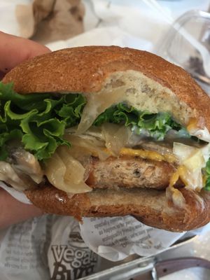 Burger at VeganBurg in San Francisco