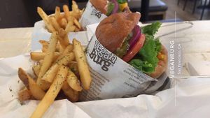 Smokey bbq with bacon  at VeganBurg in San Francisco