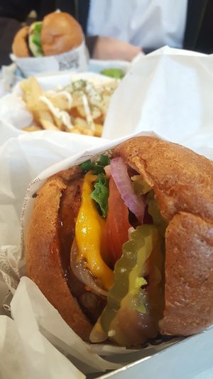 Vegan burger at VeganBurg in San Francisco
