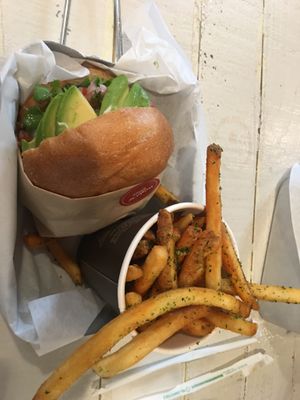 haight and salsa at VeganBurg in San Francisco
