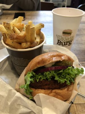 Relish burger  at VeganBurg in San Francisco