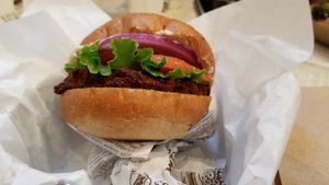Burger at VeganBurg in San Francisco
