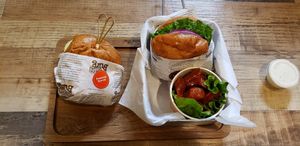 Seasonal burger is always a fun surprise at VeganBurg in San Francisco