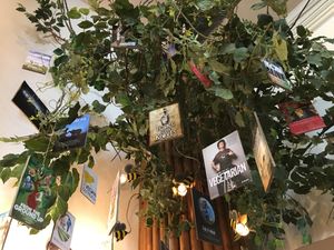 DVD tree at VeganBurg in San Francisco