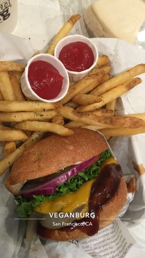 So so delicious  at VeganBurg in San Francisco