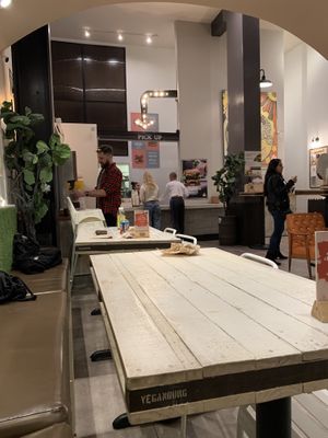 Indoors  at VeganBurg in San Francisco