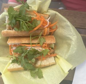 Bbq tofu Banh mi  at Kim's Cafe and Sandwiches in Berkeley