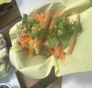 Curry tofu Banh mi  at Kim's Cafe and Sandwiches in Berkeley