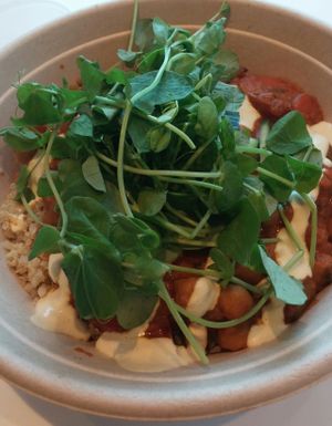 Bombay Bowl with sweet potatoes and coconut milk. at Rooted Juicery + Kitchen - Madison Rd in Cincinnati