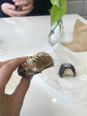 Vegan Samoa!!  at Rooted Juicery + Kitchen - Madison Rd in Cincinnati