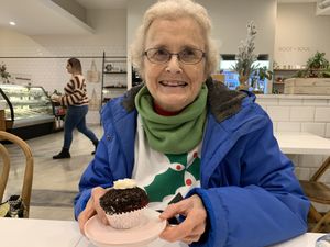 Red velvet cupcake!! at Rooted Juicery + Kitchen - Madison Rd in Cincinnati
