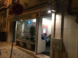 Outside  at Planeta Bio in Lisbon