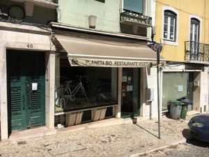 Outside  at Planeta Bio in Lisbon