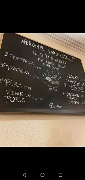 Chalk board options at In Bocca Al Lupo in Lisbon