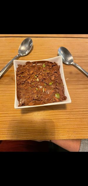 Delicious chocolate chilli dessert at In Bocca Al Lupo in Lisbon