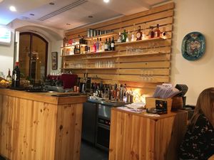 Bar area  at In Bocca Al Lupo in Lisbon