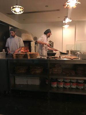 Wood burning stove  at In Bocca Al Lupo in Lisbon