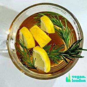 Lemon and rosemary tea at The Feel Good Cafe in East London