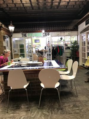 shop front at The Feel Good Cafe in East London