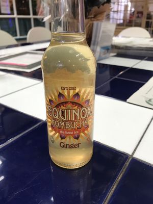 equinox kombucha at The Feel Good Cafe in East London