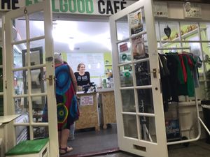 cafe front  at The Feel Good Cafe in East London