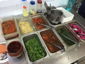 available side dishes that is help-yourself at SaRangBunSik - 사랑분식 in Seoul