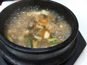 bean paste stew  at SaRangBunSik - 사랑분식 in Seoul