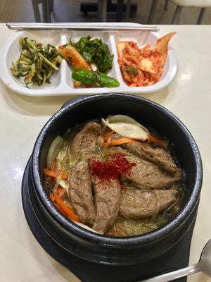 Vegan Bulgogi Hot Pot~ highly recommend!!! at SaRangBunSik - 사랑분식 in Seoul