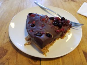 Black Forest Chocolate Tart at The Leaf & Bean in Skipton