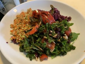 Trio of salads at The Leaf & Bean in Skipton
