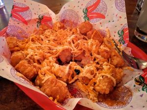 Vegan Tatchos with Daiya at El Chupacabra - Lake Union Park in Seattle