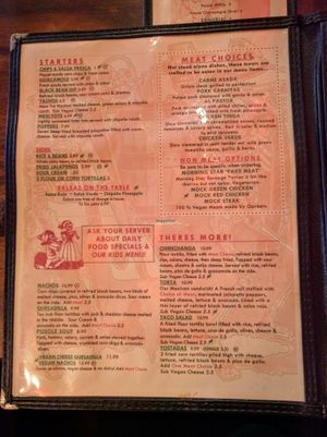 menu 2 at El Chupacabra - Lake Union Park in Seattle