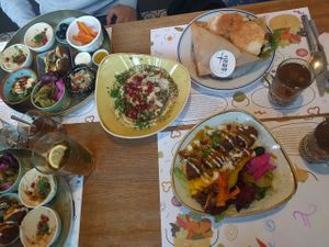 Buddha Bowl, Big Mezze, Hummus. at Nie Miesny in Gdansk