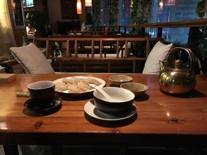 dumplings and tea set at The Summer Tea House - 静颐茶馆 in Shenzhen