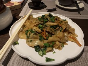 Flat noodles  at The Summer Tea House - 静颐茶馆 in Shenzhen