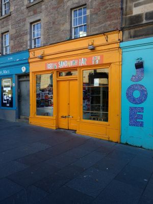 From outside. at Bobby's Sandwich Bar in Edinburgh