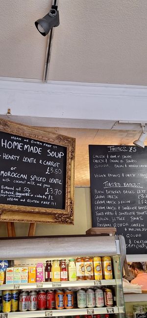 Menu at Bobby's Sandwich Bar in Edinburgh